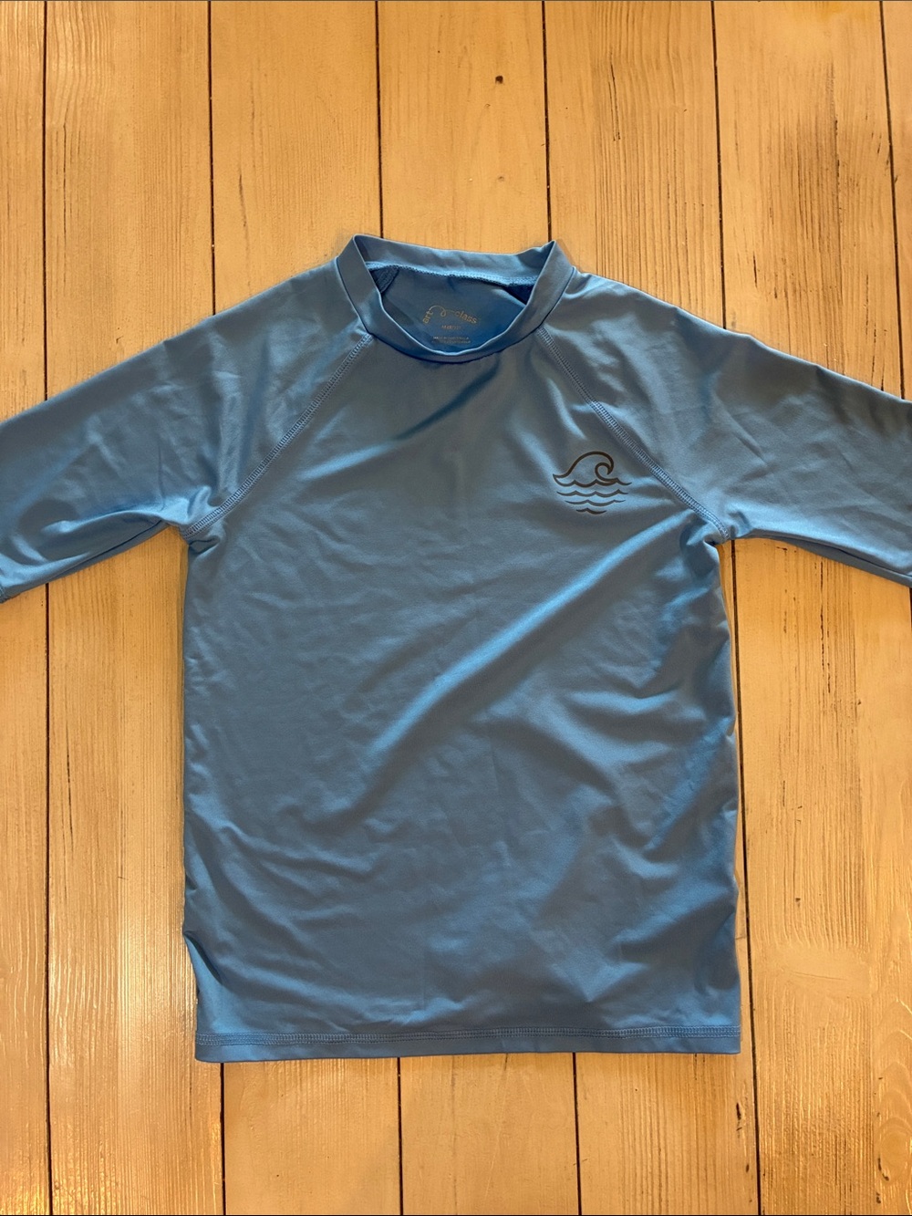 art class Light Blue Kids Swim Rashguard
